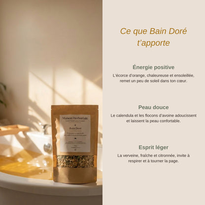 Ce que Bain Doré t'apporte : énergie positive, peau douce, esprit léger